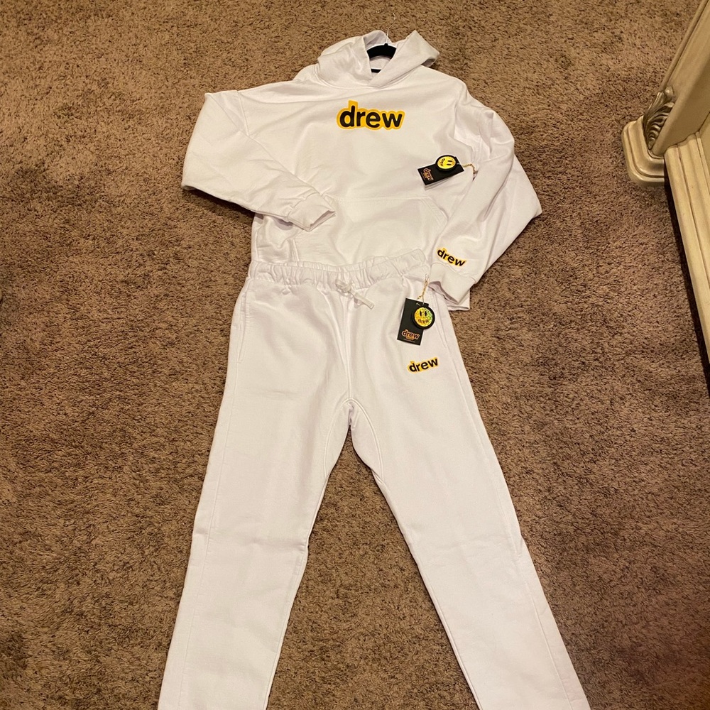 Authentic House of Drew white hoodie & white joggers